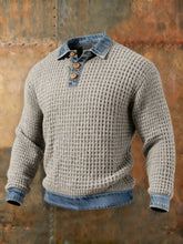 Sweatshirt mit strukturiertem Denim-Kragen für Herren